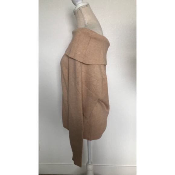 Paige Izabella Camel Colored Off The Shoulder Sweater - L - Picture 5 of 7